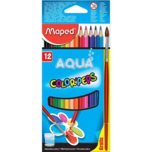 12 Crayons de couleur Aqua