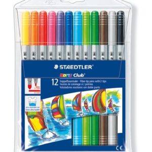 Pack de 12 Feutres Double pointe 1mm/3mm