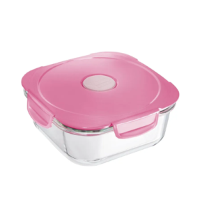 Boîte à goûter en verre - Rose