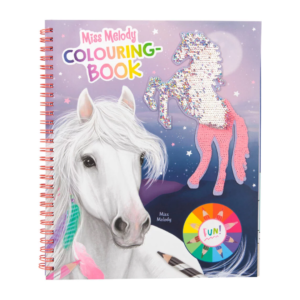 Album de coloriage Miss melody avec paillettes