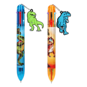 Stylo à bille Dino World 6 couleurs