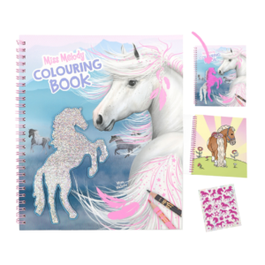 Album de coloriage Miss Melody avec paillettes