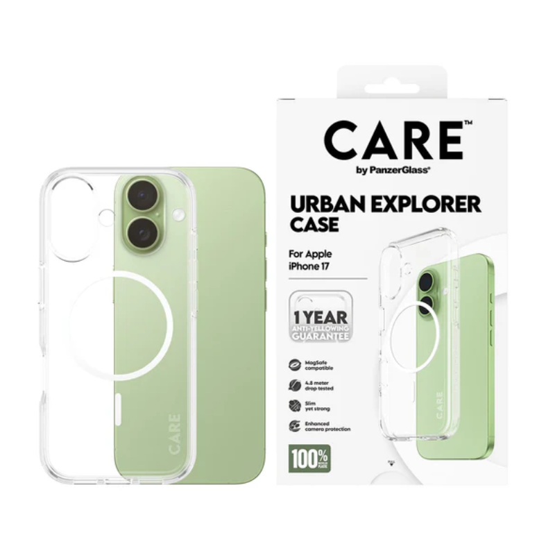 Coque Urban Explorer transparente avec Magsafe pour iPhone 17